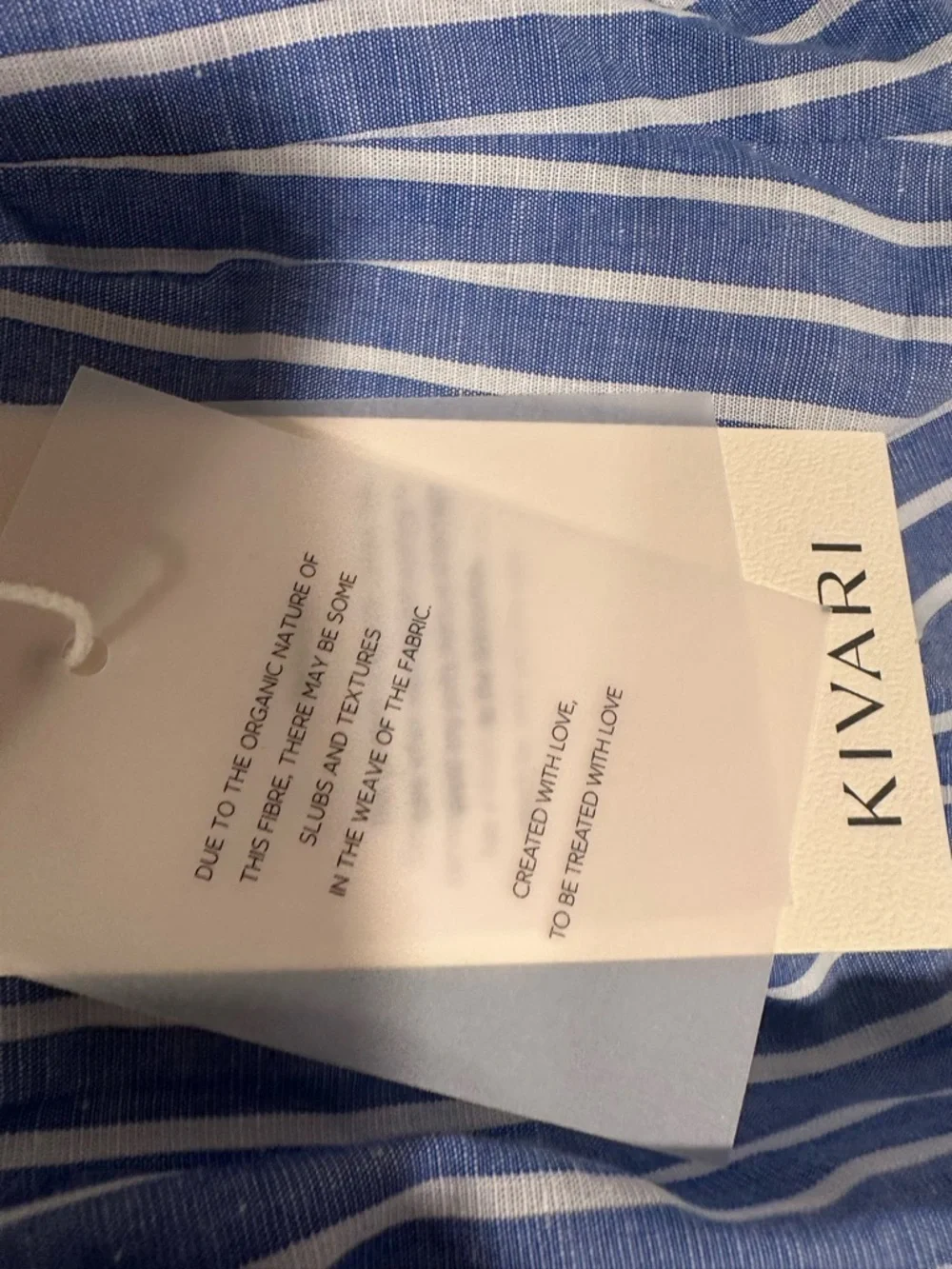 Kivari Striped White Blue Cotton Linen CAPRI Shorts US 4 Small NWT - Picture 9 of 14